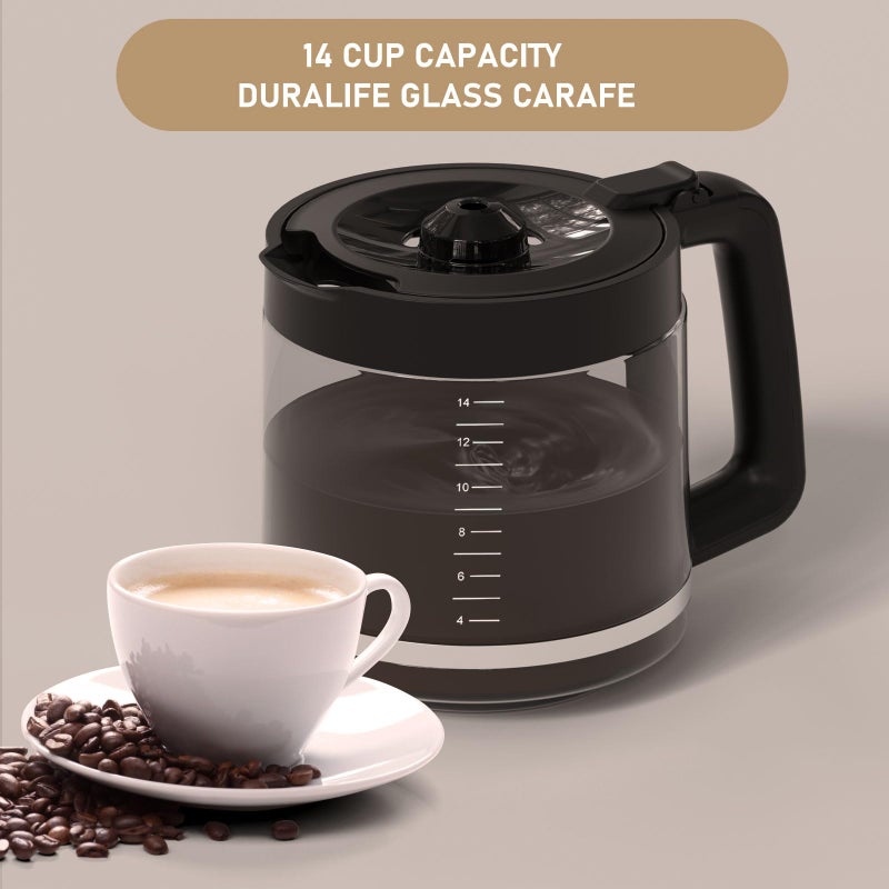 Shonshon 14-Cup DCM201 Coffee Maker Carafe Coffee Pot Replacement Compatible with Ninja DCM201, DCM201CP, DCM201BK Programmable XL 14-Cup PRO Coffee Maker - Image 5